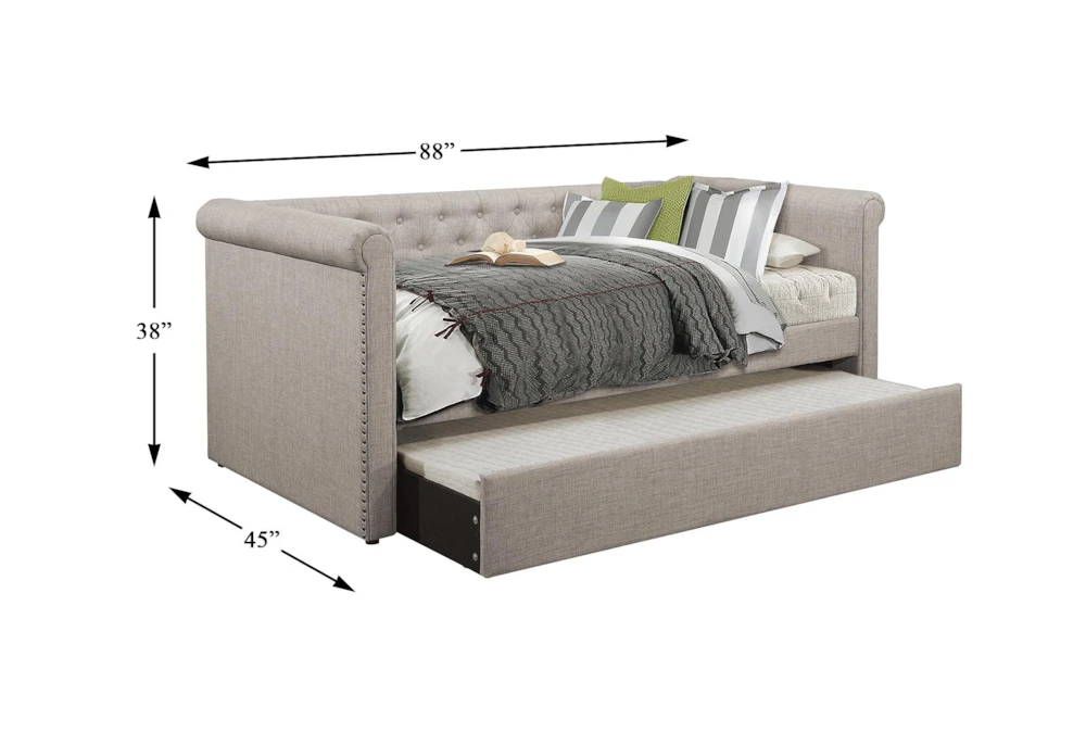 Callie Twin Upholstered Daybed With Trundle - Image 3
