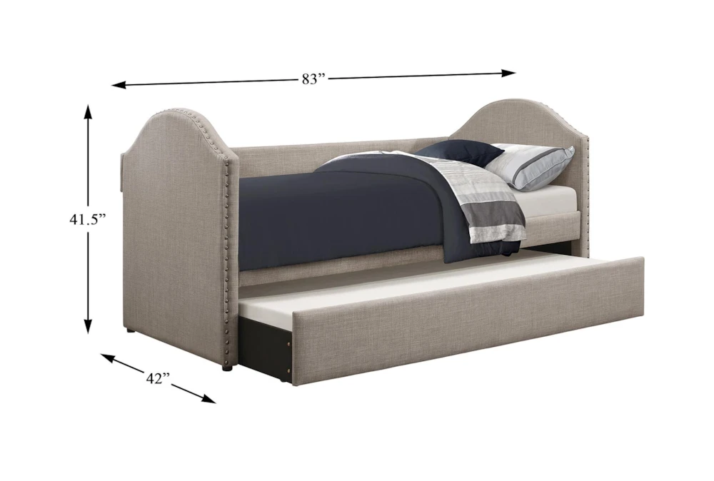 Grayson Twin Upholstered Daybed With Trundle - Image 3