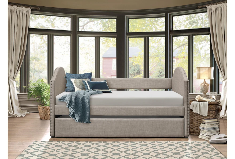 Grayson Twin Upholstered Daybed With Trundle - Image 5