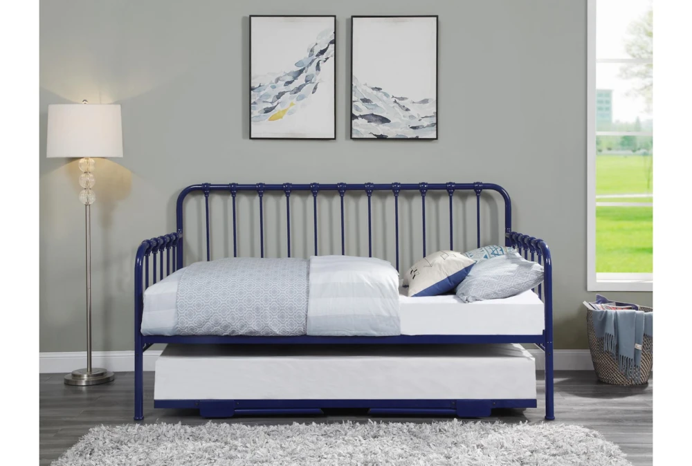 Adalie Navy Twin Metal Daybed With Lift-Up Trundle - Image 5