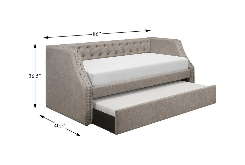 Freya Twin Upholstered Daybed With Trundle - Image 3