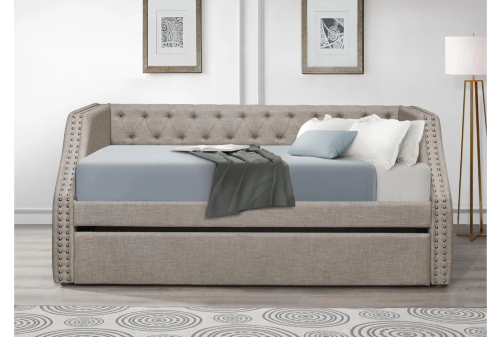 Freya Twin Upholstered Daybed With Trundle - Image 5