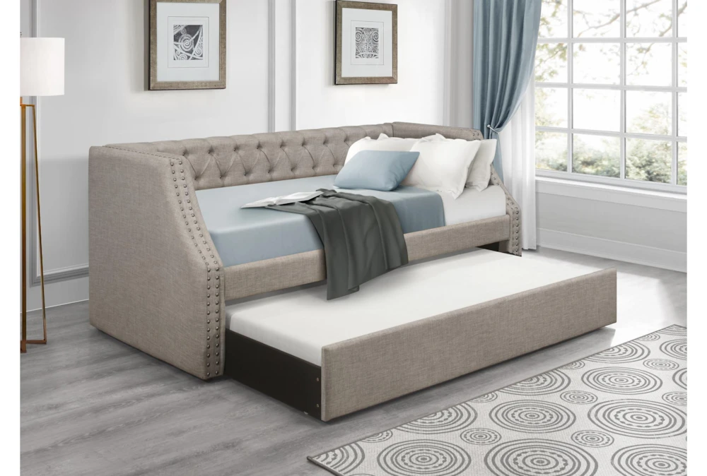 Freya Twin Upholstered Daybed With Trundle - Image 6