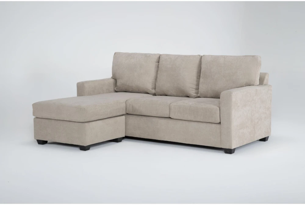 Aramis Cream 83" Queen Sleeper Sofa With Reversible Chaise - Image 2