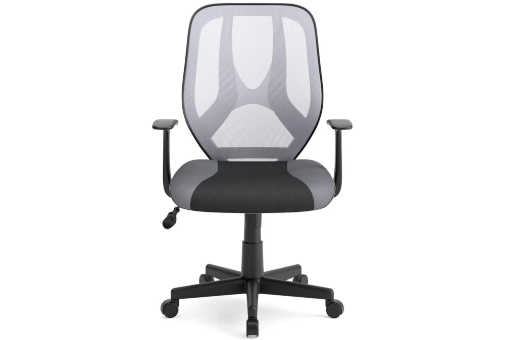 Genesee Light Gray & Black Mesh Office Chair - Image 2
