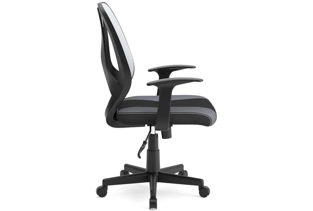 Genesee Light Gray & Black Mesh Office Chair - Image 4