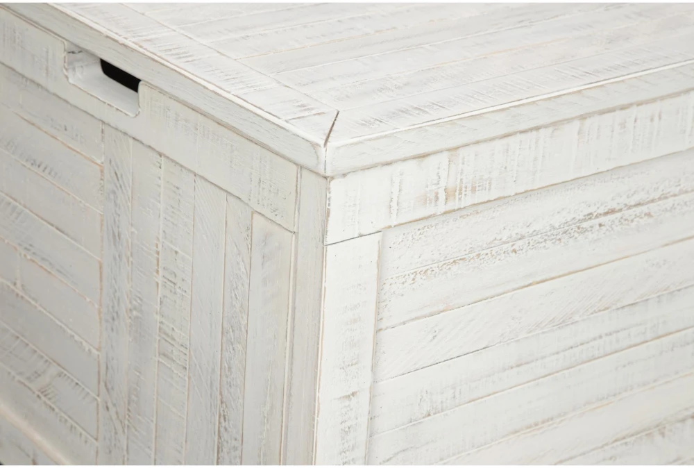Colt Distressed White Storage Trunk - Image 5