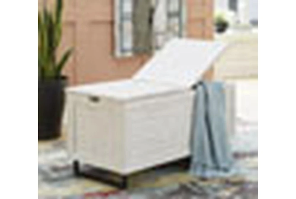 Colt Distressed White Storage Trunk - Image 8