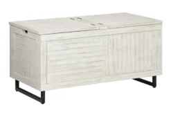 Colt Distressed White Storage Trunk