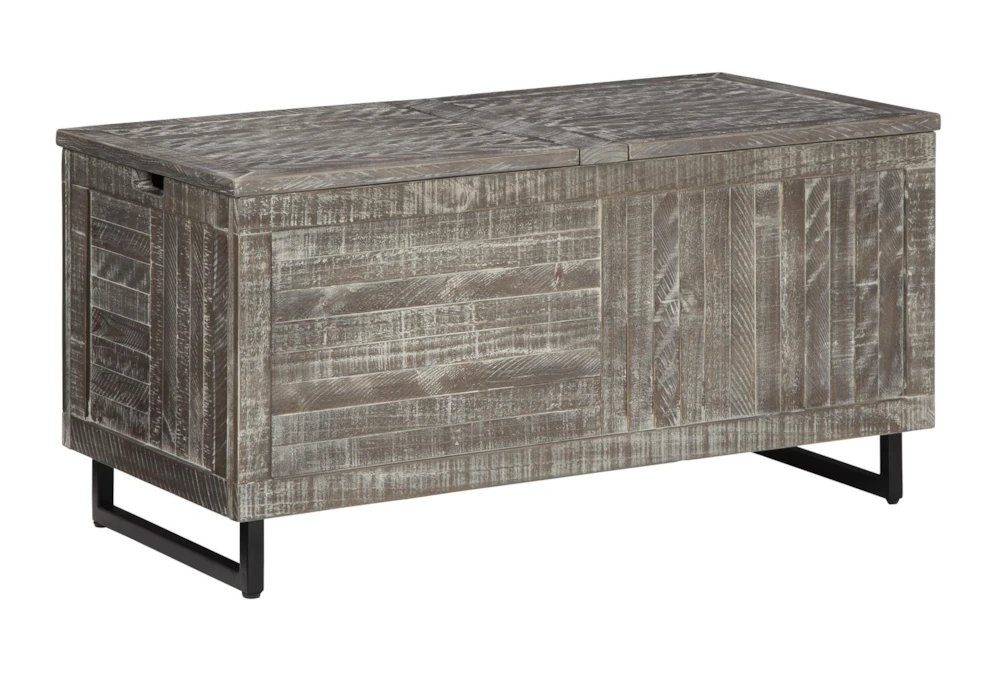 Colt Distressed Gray Storage Trunk - Image 6