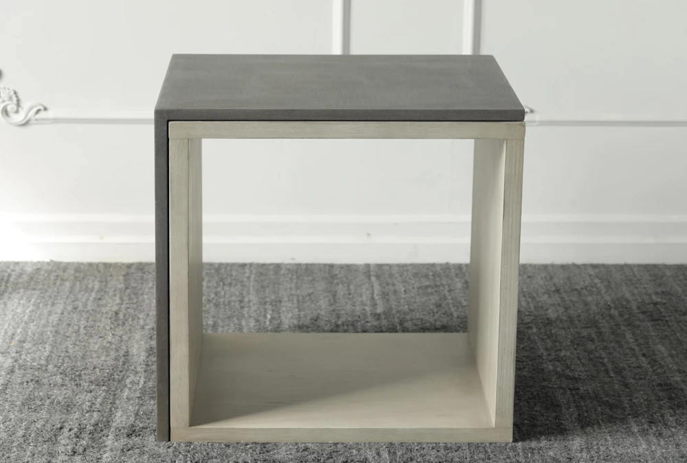 Natural Oak + Grey Accent Table - Image 2