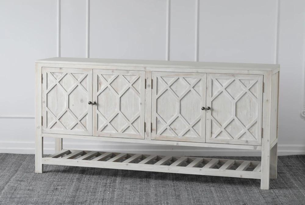 Natural Light Reclaimed Pine 4 Door Sideboard