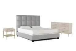 Boswell Queen Upholstered Storage 3 Piece Bedroom Set With Camila Dresser + Nightstand