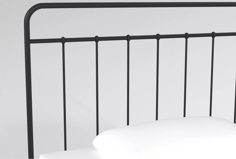 Kyrie Black Full Metal Panel 4 Piece Bedroom Set With Finley Dresser, Mirror + Nightstand - Image 2