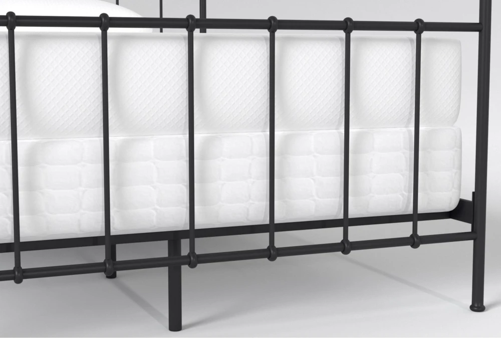 Kyrie Black Full Metal Panel 4 Piece Bedroom Set With Finley Dresser, Mirror + Nightstand - Image 3