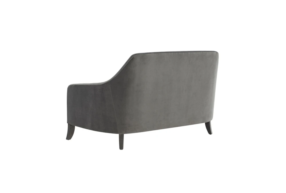 Noel Grey Velvet 64" Loveseat - Image 4