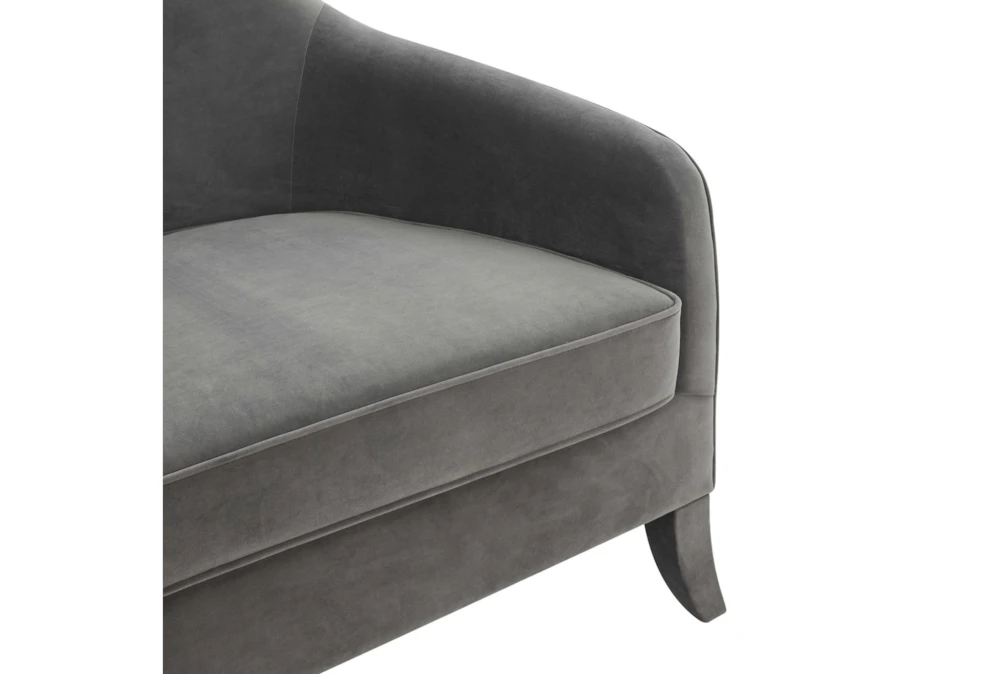 Noel Grey Velvet 64" Loveseat - Image 3