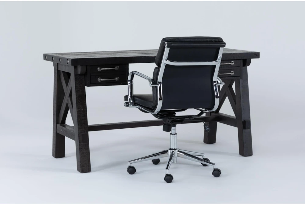 Jaxon Desk + Moby Black Low Back Rolling Office Chair - Image 2