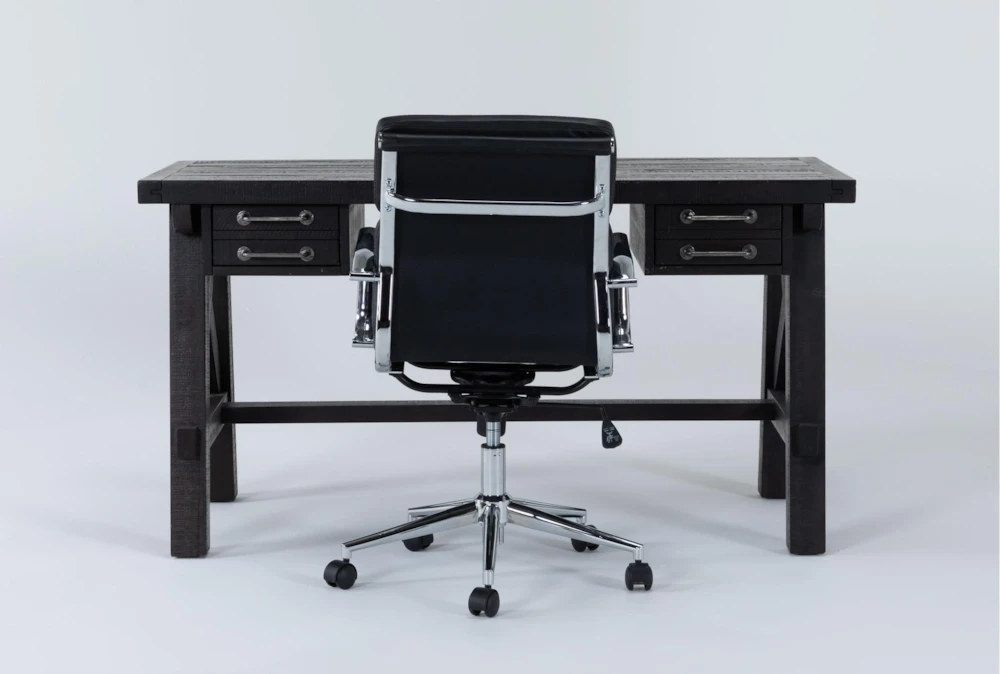 Jaxon Desk + Moby Black Low Back Rolling Office Chair