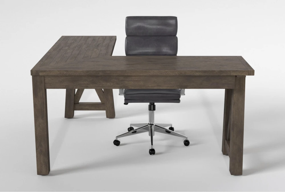 Jaxon Grey Corner Desk+ Moby Grey High Back Rolling Office Chair - Image 8