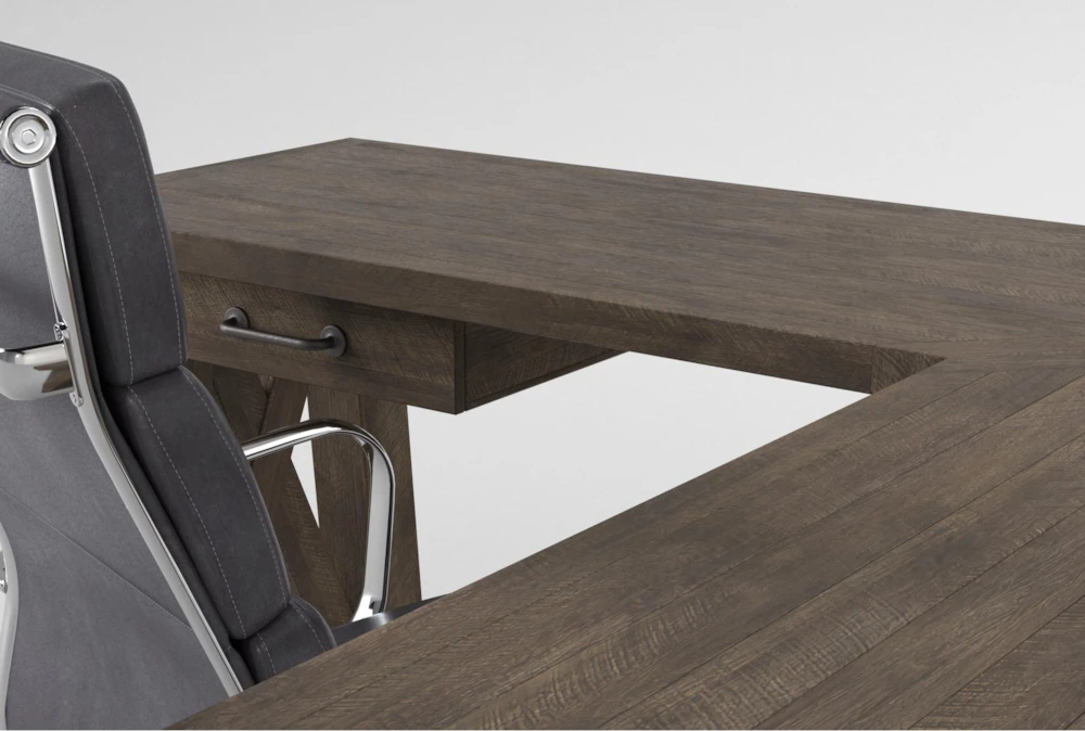 Jaxon Grey Corner Desk+ Moby Grey High Back Rolling Office Chair - Image 6