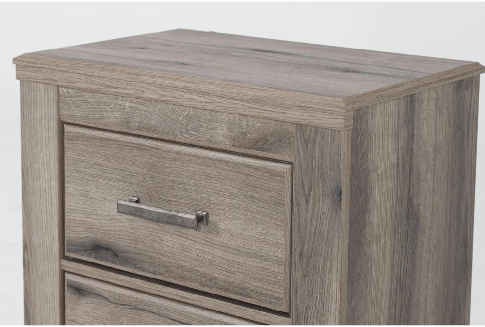 Jeraco Grey 2 Drawer Nightstand With USB - Image 4