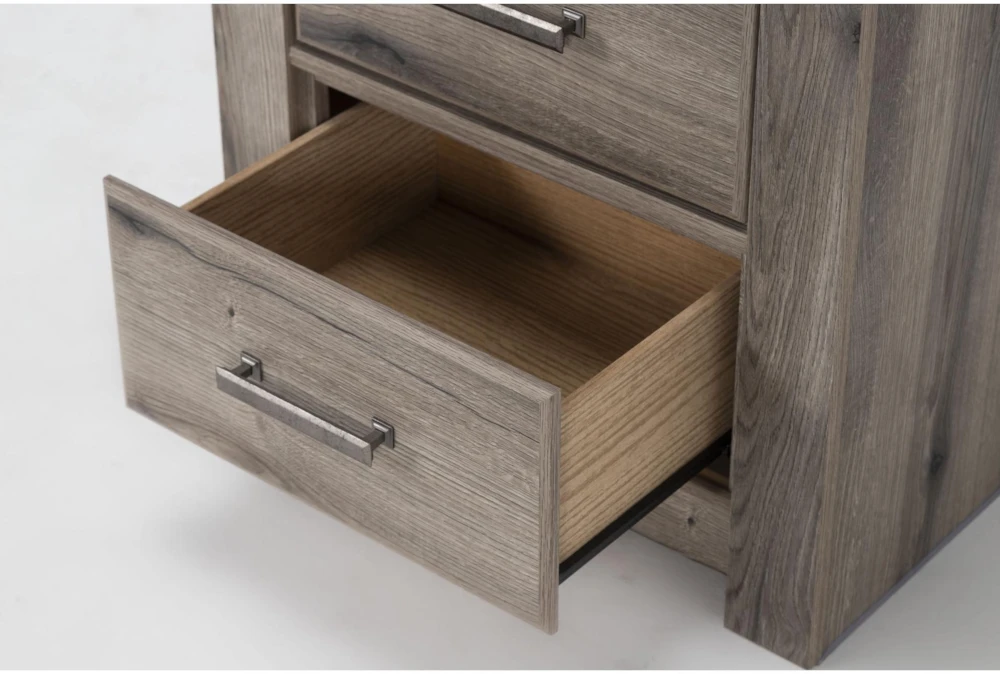 Jeraco Grey 2 Drawer Nightstand With USB - Image 5