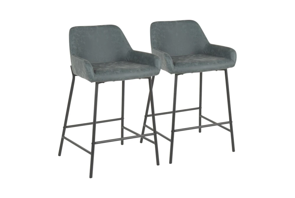 Dan Green Faux Leather Counter Stool Set Of 2