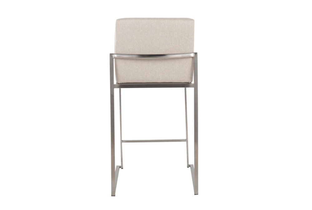 Ian Beige Fabric High Back Counter Stool Set Of 2 - Image 5