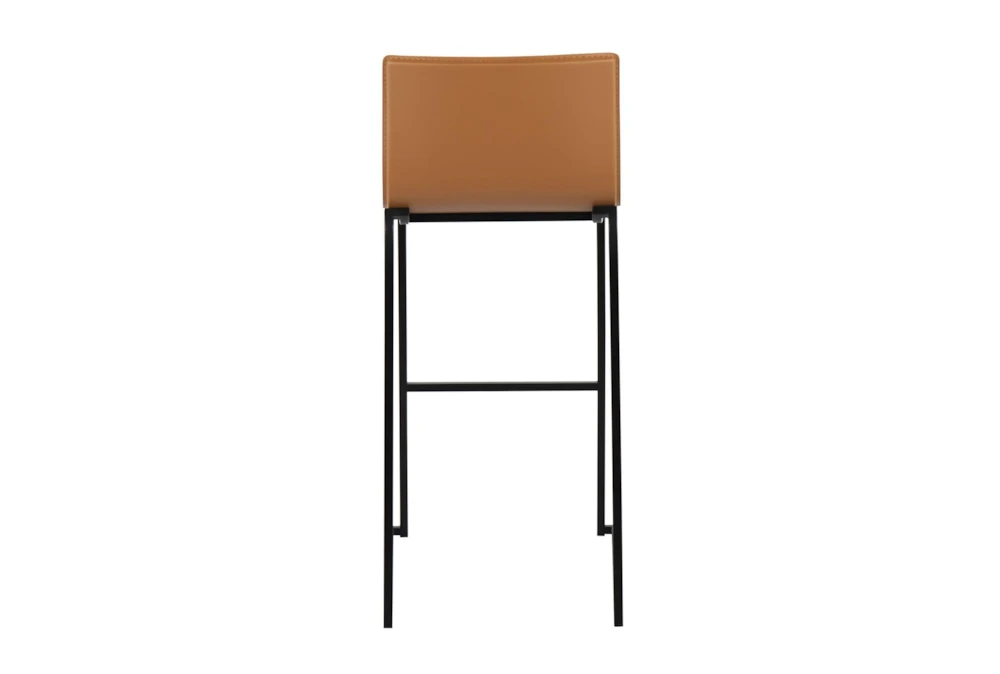 Cara Black Steel And Carmel Faux Leather Bar Stool Set Of 2 - Image 6