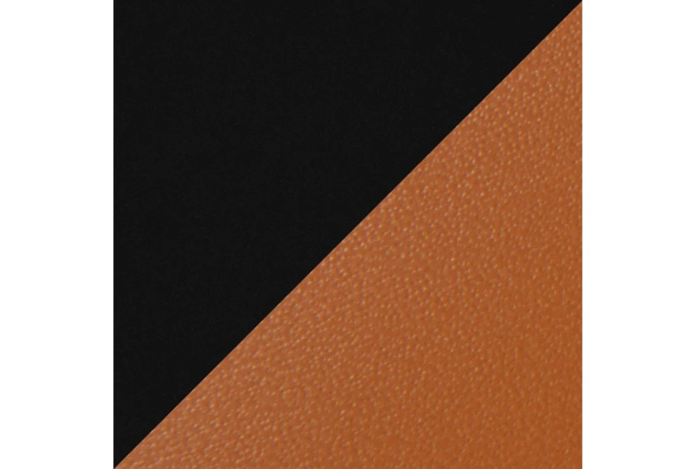 Cara Black Steel And Carmel Faux Leather Bar Stool Set Of 2 - Image 5