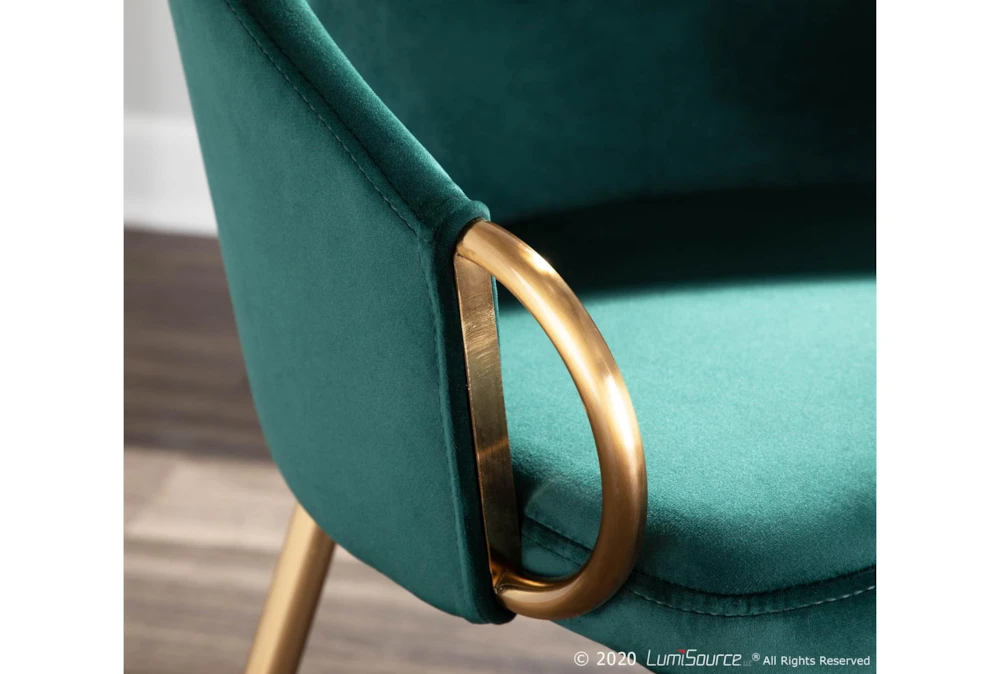 Rose Emerald Velvet Dining Chair - Image 8