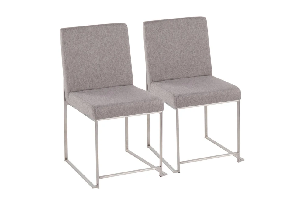 Ian Light Grey Fabric Dining Chair Set Of 2