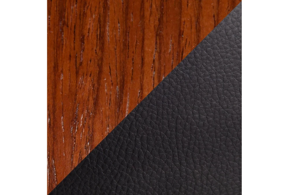 Rizzi Walnut And Black Faux Leather Counter Stool Set Of 2 - Image 4