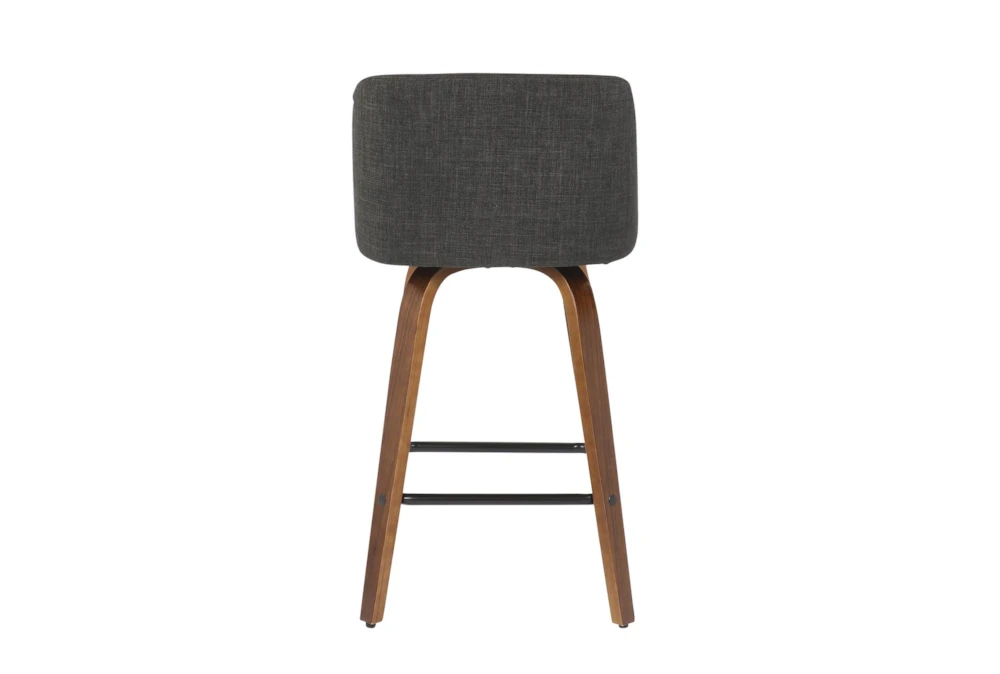 Tori Walnut And Charcoal Fabric Counter Stool Set Of 2 - Image 7
