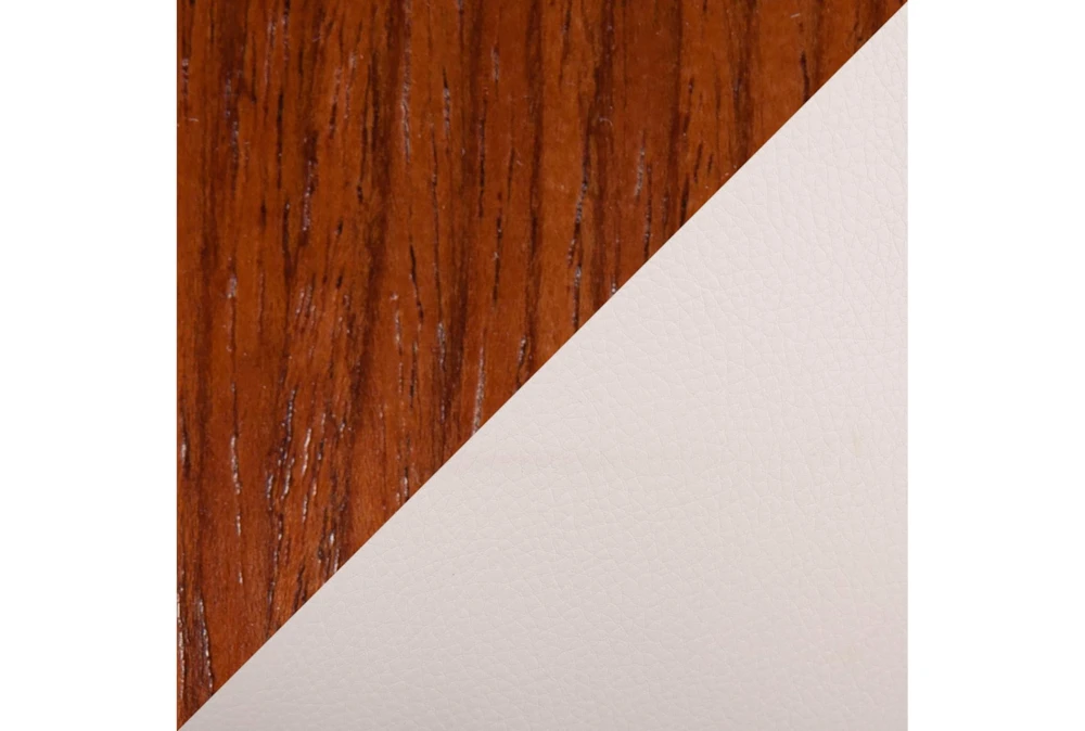 Tori Walnut And Cream Faux Leather Counter Stool Set Of 2 - Image 4