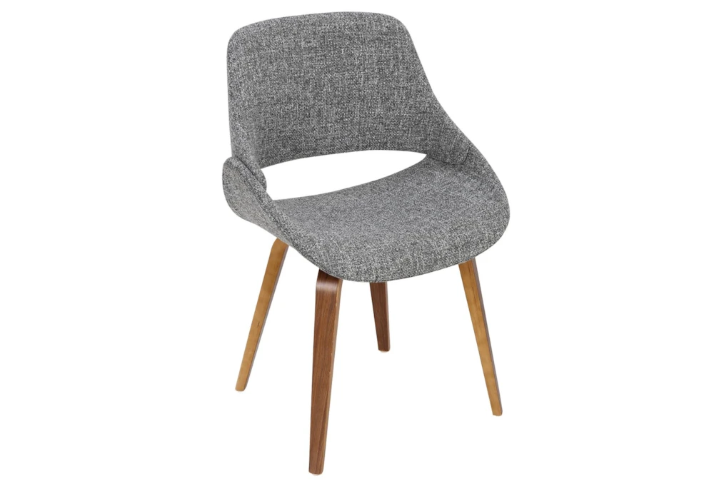 Rizzi Walnut And Grey Fabric Dining Chair Set Of 2 - Image 4