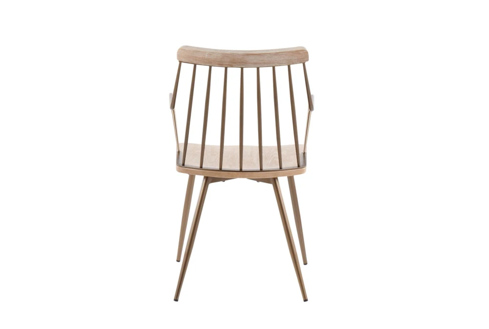 Winston Antique Copper Metal And White Washed Wood Dining Chair - Image 6