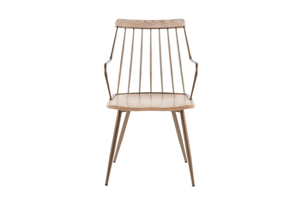 Winston Antique Copper Metal And White Washed Wood Dining Chair - Image 2