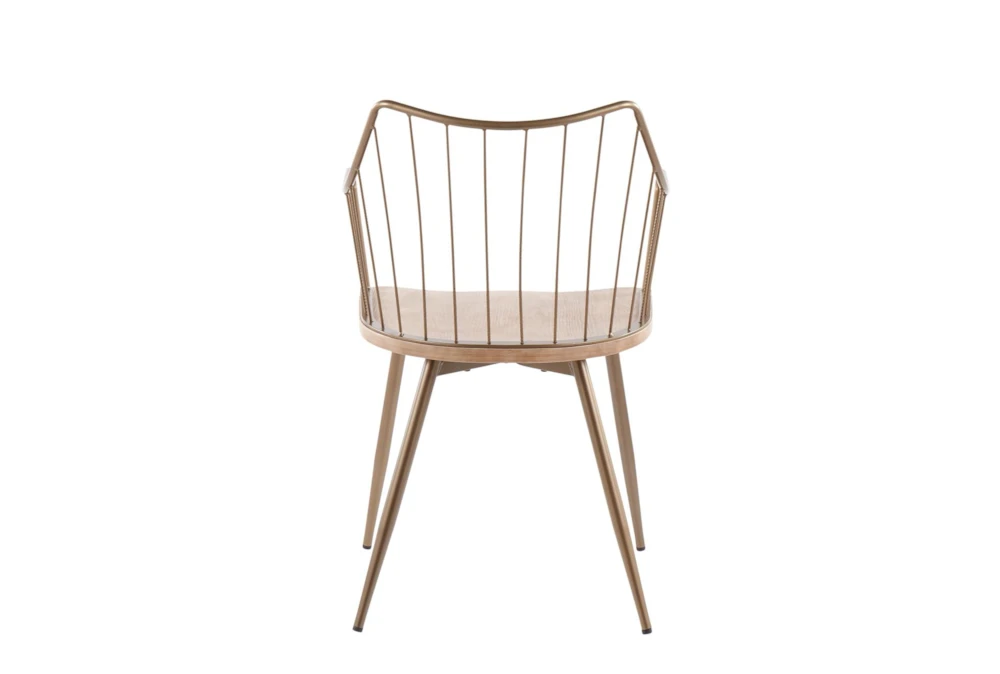 Walter Antique Copper Metal And White Washed Wood Counter Stool - Image 6