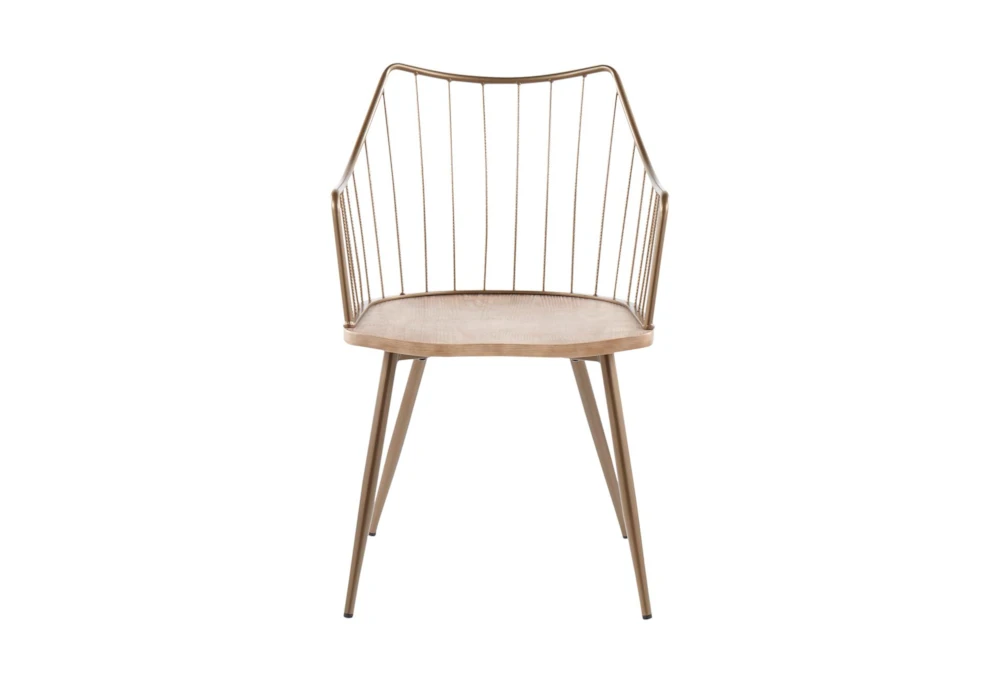 Walter Antique Copper Metal And White Washed Wood Counter Stool - Image 2