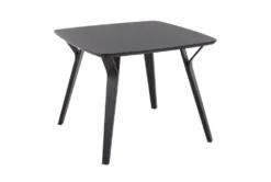 Vini Black Wood Mid-Century Modern 39" Dining Table