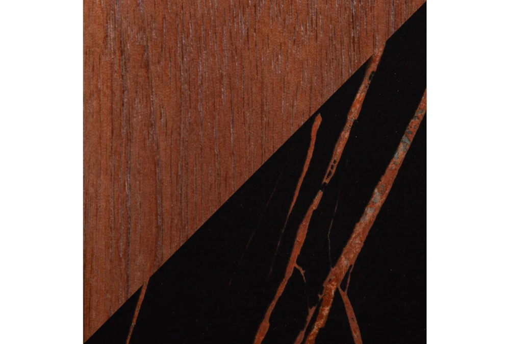 Vini Walnut And Black Wood Mid-Century Modern 39" Dining Table - Image 4