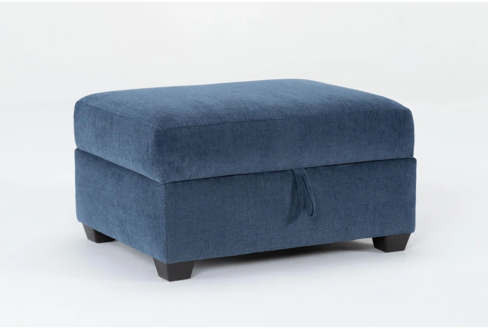 Colby Navy Storage Cocktail Ottoman - Image 2