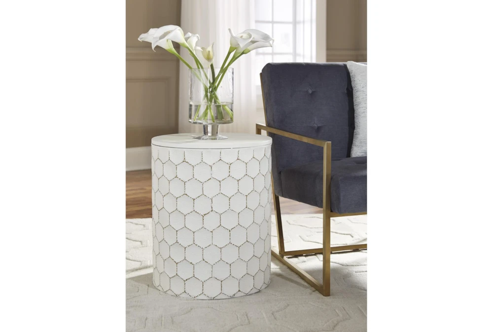 Sera White Stool - Image 2