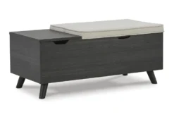 Wardlow Gray Storage Bench