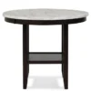 Leslie 46" Faux Marble Round Counter Table