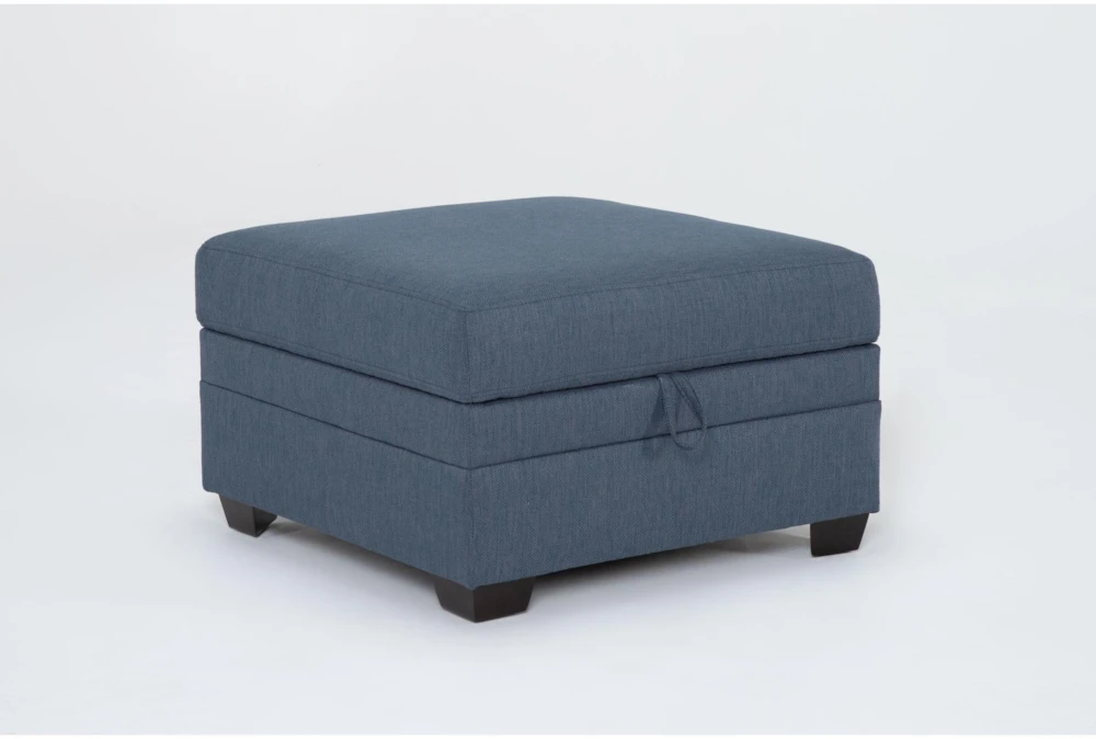 Solimar Denim Storage Ottoman