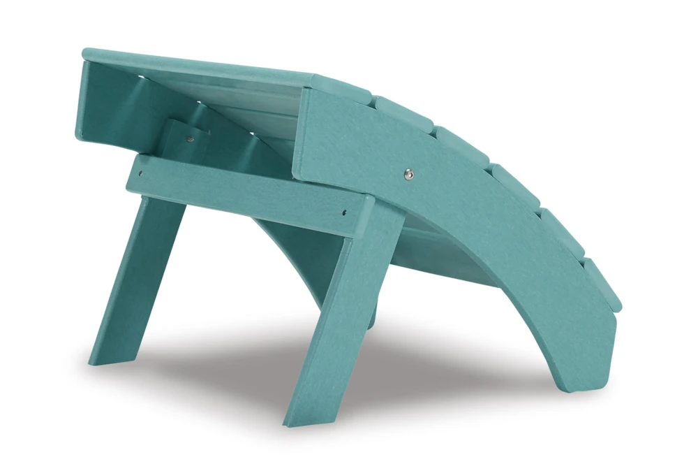 Verbena Teal Outdoor Adirondack Chair Ottoman - Image 4