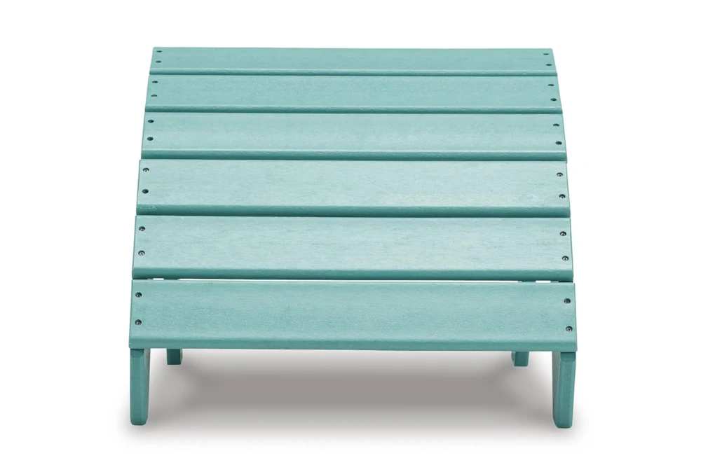 Verbena Teal Outdoor Adirondack Chair Ottoman - Image 2